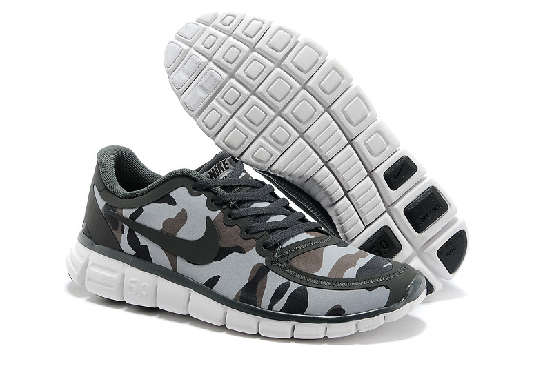 Nike Free 5.0 V4 Camouflage Air Force Grey Shoes